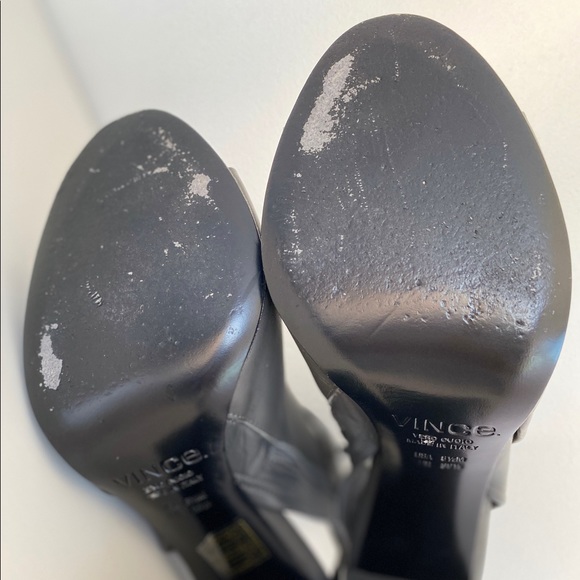 Vince Leather High Heel Ankle Boots Sz 8.5 - Picture 5 of 11